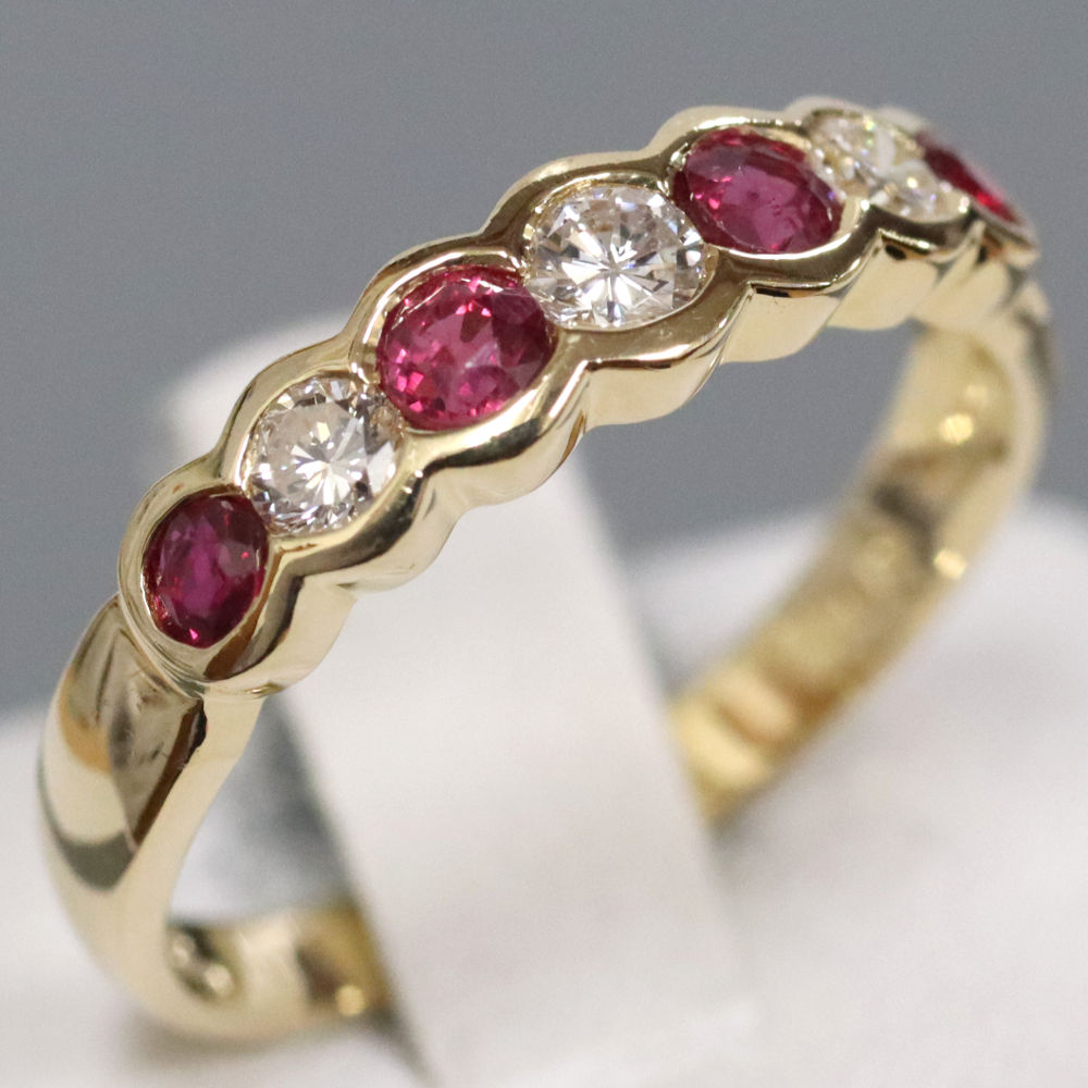 【中古】 K18ルビーダイヤモンド...