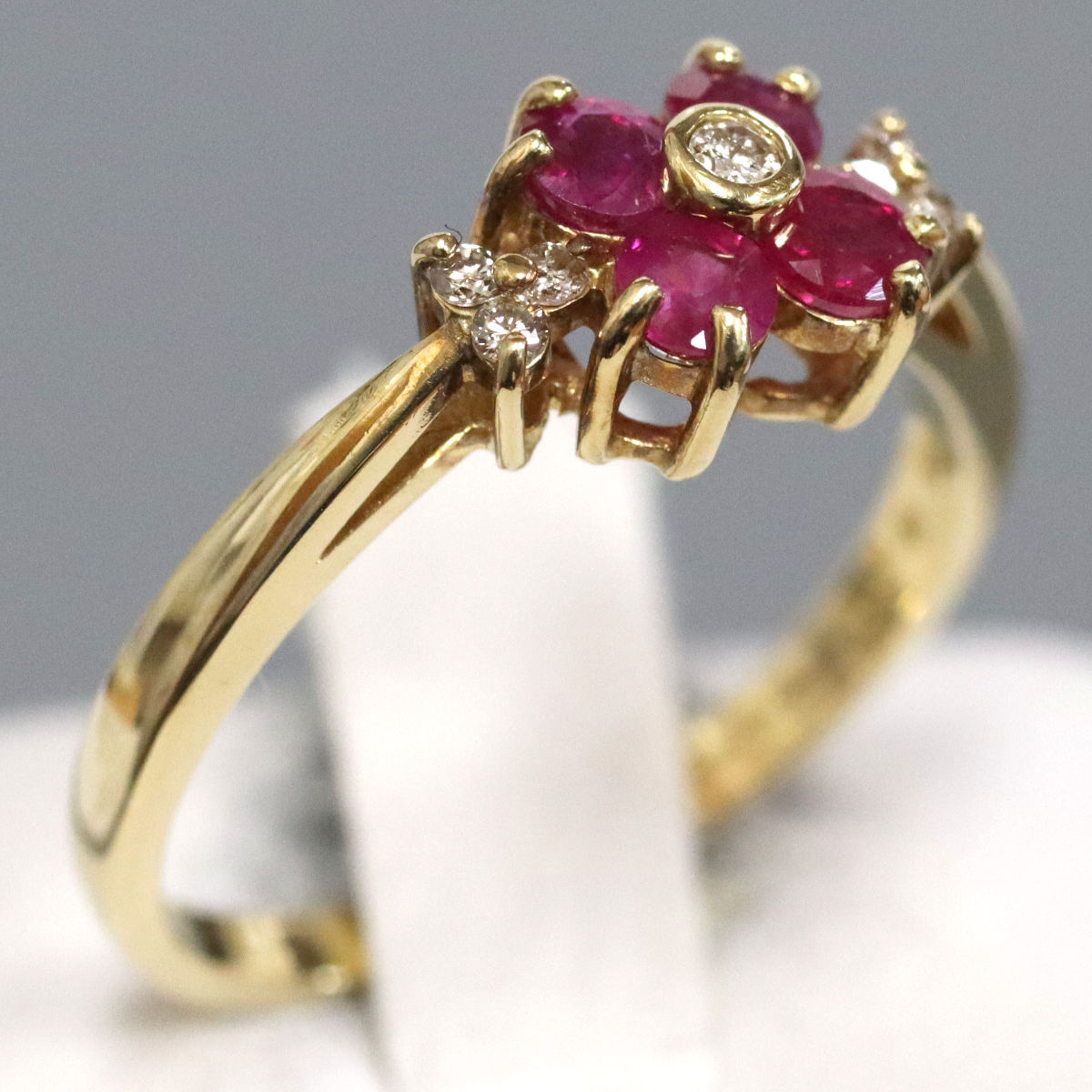 【中古】 K18ルビーダイヤモンド...