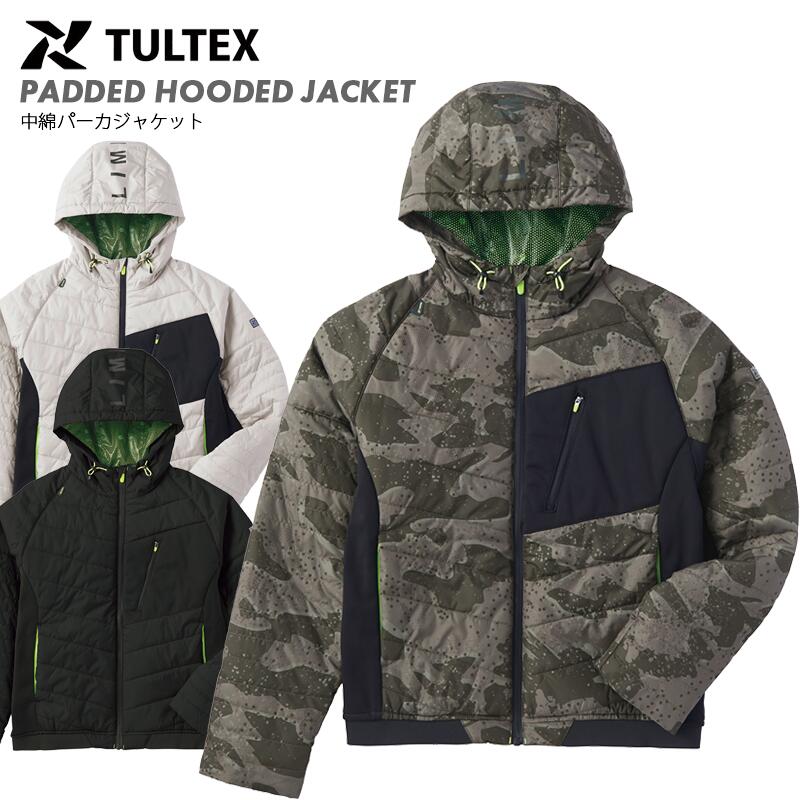 TULTEX タルテックス メンズ 中綿パーカジャケット 中綿入り 防寒 ジャケット フードジャケット 裏アルミ 保温 撥水 カジュアル防寒 アイトス AITOZ