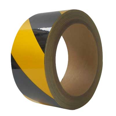 ダイヤテープ　45mm【反射式(黄色部)・トラテープ・注意喚起・進入禁止・立入禁止】