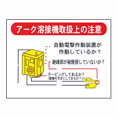 Rakuten - まんが標識　BM-11【まんが板・安全標識・「アーク溶接機取扱上の注意」】