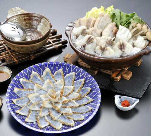 【出荷時期：11月〜翌年3月】【送料無料】まふく炙り刺身・ちりセット（3人前） ふぐ刺 ふぐ鍋 ふくち..