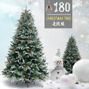 【クリスマス用品・入荷しました！】クリスマスツリー 松ぼっくり付き 雪化粧 180cm(790枝) 豊富な枝数 赤い実付き 組立簡単 おしゃれクリスマスツリー 北欧 オーナメントセット なし ンテリア クリスマス雑貨 christmas tree 商店 部屋