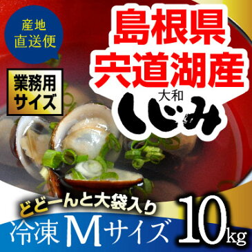 【ふるさと納税でも大人気】【宍道湖】【しじみ】【冷凍】Mサイズ 業務用10kg（1kg×10袋、10キロ）♪ 青森県・十三湖に並ぶ日本有数の漁獲量を誇る島根県・　宍道湖産砂抜き冷凍しじみ（シジミ）Mサイズ10kg