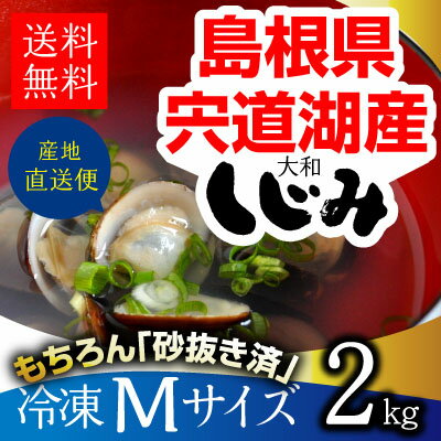 【ふるさと納税でも大人気】宍道湖　冷凍しじみ Mサイズ 2kg（2キロ）♪日本有数の漁獲量を誇る島根県・宍道湖産砂抜き冷凍しじみ（シジミ）Mサイズ2kg【送料無料】【国産】【冷凍】