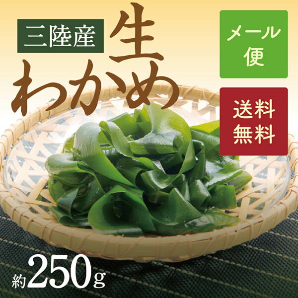 三陸産（国産） わかめ 高評価のレビューを続々！！【送料無料（メール便）】深層水の効果で生わかめ本来の風味・歯応えをしっかり味わえます!【わかめ】【ワカメ】【塩蔵わかめ】【乾燥】【国産】生タイプ