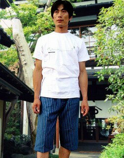 送料無料 阿波しじら織メンズステテコパンツ　ポケット付　ルームウェア　リラックスパンツ　涼しい　M／Lサイズ　父の日　選べる4柄　綿100％　夏　おうち時間　在宅　★日本製★