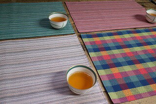 阿波しじら織ランチョンマット・リバーシブル 日本製 ギフト 和モダン かわいい 選べる4柄 メール便の場合は4つ折りでのお届けになり、2枚までのご注文となりま...