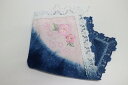 阿波藍染 桜タオルハンカチ ★日本製★ 刺繍 ふちどりレース ピンク おしゃれ かわいい ギフト 母の日 敬老の日 上品 綿100%