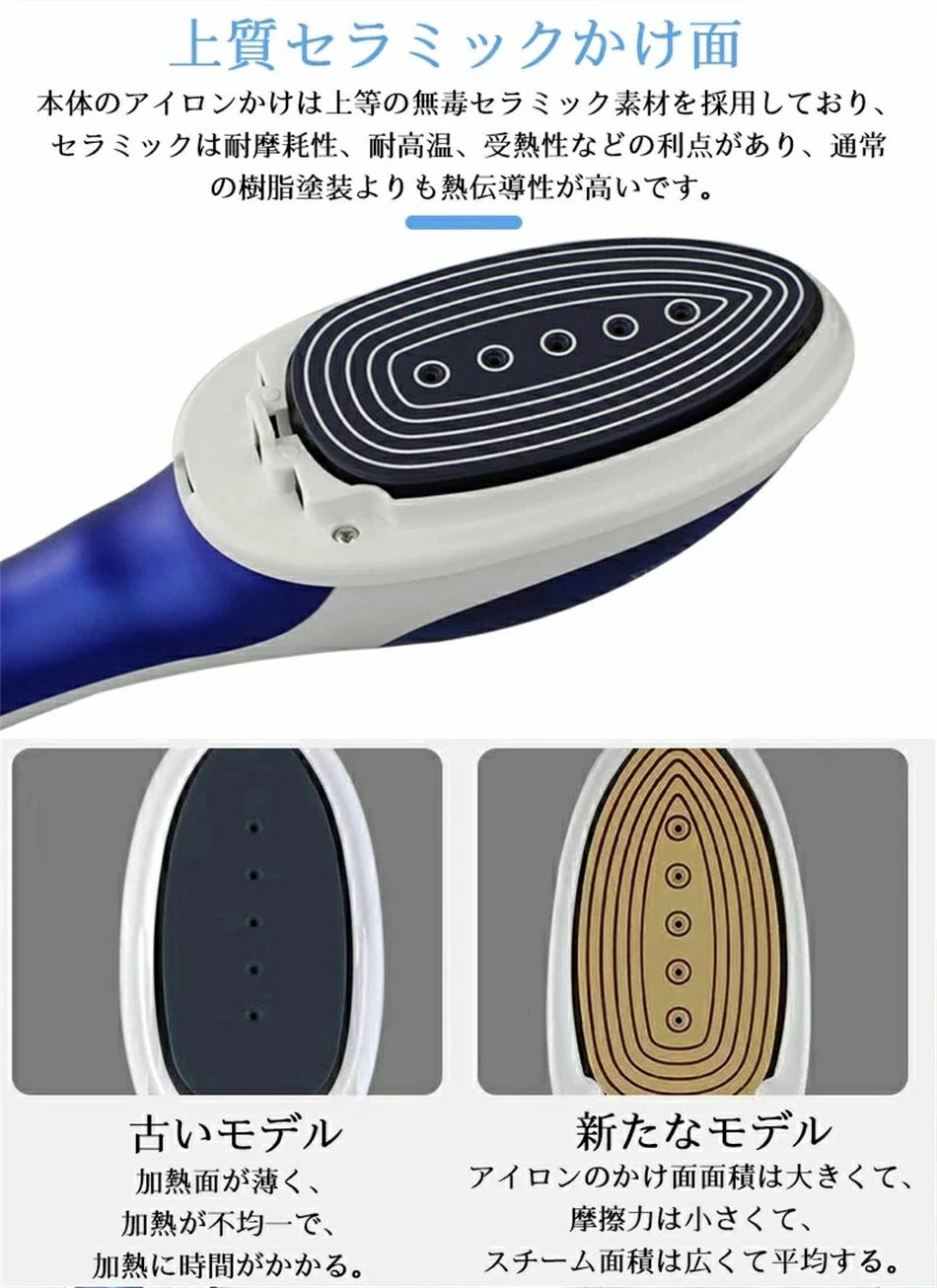 2in1 スチームアイロン スチーム ハンディアイロン シワ伸ばし 吊るしたまま セラミックス素材 3段階温度調節 過熱保護 可視化タンク100ML 空焚き防止 シワ伸ばし アイロン台不要 毛ブラシ付き スタンドベース付き 消臭 除菌 家庭 出張 旅行 携帯便利 一人暮らし 小型