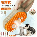ペットブラシ 抜け毛取り 蒸し猫ブラシ 静電気防止 犬用ブラシ 猫ブラシ 噴霧式 USB充電式 ミスト機能 マッサージ 猫くし 犬くし ペットグルーミングブラシ...