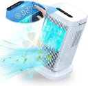 冷風機 強力 人気 【半導体製冷 水・氷なし】冷風扇 小型 冷風扇風機 風量4段階調整 ライト付き 省エネ ミニ クーラー 送風 加湿 冷却 空気清浄 自動電源...