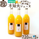 不知火 しらぬい ジュース 720ml×3本 【 送料無料 無添加 国産 100% ストレートジュース しらぬひ シラヌイ デコポン 柑橘 和歌山 】