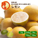 \値下げセール/特選 レモン 和歌山産 送料無料 1kg 2.5kg 5kg 7.5kg 10kg 国産 ギフト 防腐剤不使用 WAX不使用 農家直送 マイヤー...