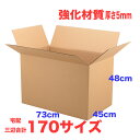 170サイズ ダンボール 10枚セット 厚さ約5mm 特大サイズ 73cm×45cm×48cm お届け先法人様（会社 事務所 役所 店舗等）限定となります