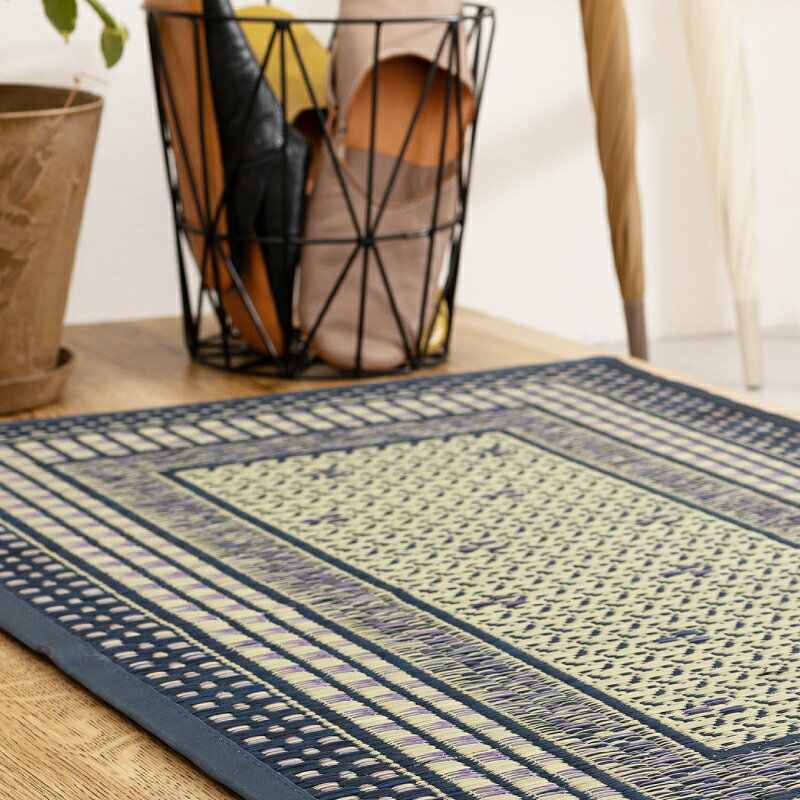 夏用マット 涼感 日本製 い草 玄関マット エルモード 【 約60×90cm〜約87×180cm 】...