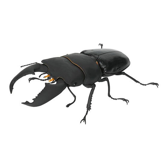 バンダイ いきもの大図鑑 くわがた10 樹皮台座（小）セット スマトラオオヒラタクワガタ（内歯下がり）単品のサムネイル