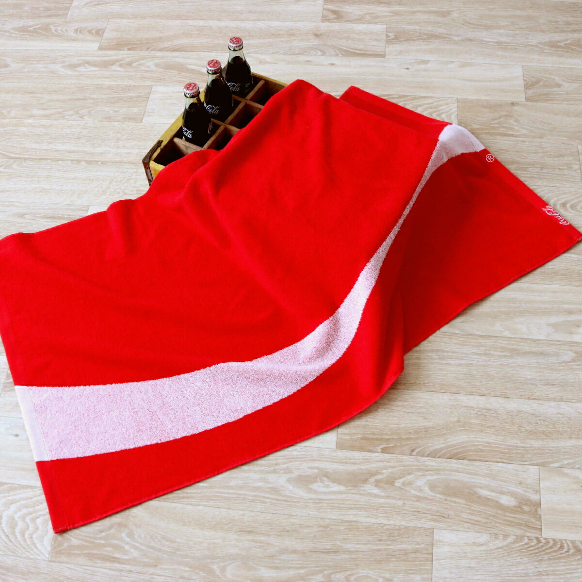 コカ・コーラ レジャータオル 60×110cm Coca・Cola グッズ プール タオル 綿100％ ...