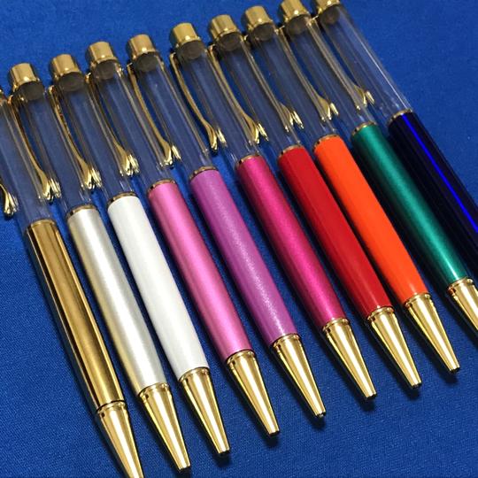 カン付き ハーバリウム ボールペン 手作り用 ハンドメイド ゴールド プレゼント ギフト 文具 文房具 筆記用具