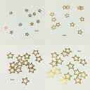 (10枚セット)星のメタルパーツ 3mm 4mm 5mm 7mm ネイル レジン封入 スライス デコパーツ ゴールド