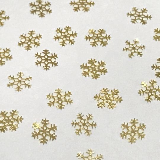 楽天色彩キューブ（10枚セット）クリスタルのメタルパーツO 結晶 雪 スノーフレーク 薄型 貼り付け ゴールド レジン ハンドメイド