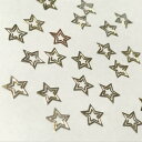 (10枚セット)星のメタルパーツ スター ダブル 薄型 貼り付け ゴールド ネイル レジン ハンドメイド