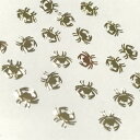 (10枚セット)カニのメタルパーツ 蟹 かに座 crab レジン封入 ゴールド ネイル
