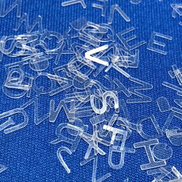 【2/28再入荷】5mm/クリア/アルファベットのホログラムセット/ネイル/透明/レジン封入/英字/ハンドメイド