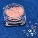 小さな泡のホログラム ピンク オーロラ 桃色 ラウンド ネイル レジン 封入 サイズmix