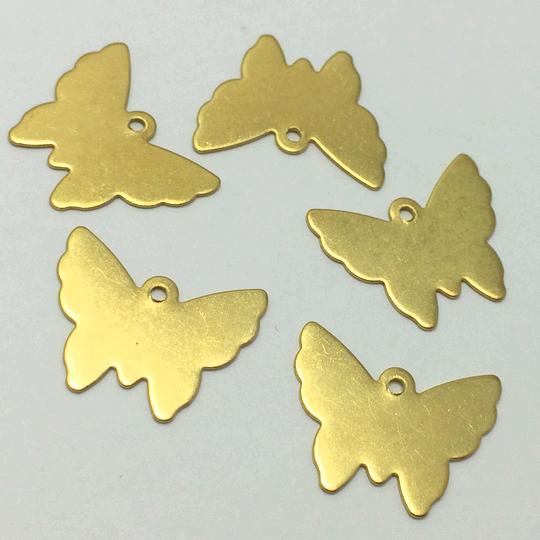 （12個セット）蝶のブラスチャーム 真鍮 パーツ 蝶 バタフライ カン付き アクセサリー パーツ ハンドメイド 1