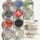 封入セット福袋 春 ホログラム メタルパーツ 桜 蝶 ネイル レジン ハンドメイド オーロラ 素材 ランダム ミックス
