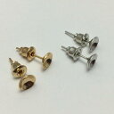 (20個セット)キャッチ付きピアス金具 ビーズ用 ピンクゴールド シルバー 10ペア パーツ ハンドメイドアクセサリー ピアス