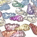 (4個セット)天使の羽のガラスチャーム 翼 片翼 ランダム ウイング グラデーション ビーズ パーツ ハンドメイド