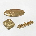(4個セット)ハンドメイドタグ チャーム handmade 英字 ライトゴールド パーツ ハンドメイド
