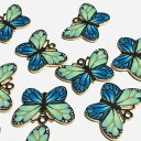 蝶のカラーチャーム ブルー ライトブルー