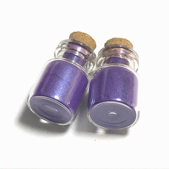 パール顔料パウダー バイオレット オーロラ 紫 超微粒子 レジン ネイル コルク瓶入り ハンドメイド お試し