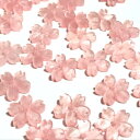 (6個セット)桜のデコパーツ ピンク プラパーツ 桃色 サクラ チェリーブロッサム フラワー 花 アクリル パーツ 貼り付け ハンドメイド
