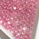 (10g)ガラス玉 約4mm チェリーピンク ガラスの粒 オーロラ 桃色 レジン 封入 ガラス粒 つぶつぶ パーツ ハンドメイド