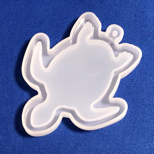 シャカシャカモールド 海亀 ホヌ マリンモチーフ フレーム ウミガメ 海ガメ シェイカーモールド シリコンモールド 中身が動く レジン パーツ ハンドメイド