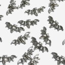 (3個セット)コウモリのデコパーツ 銀古美 蝙蝠 バット ハロウィン レジン封入 ネイル パーツ ハンドメイド