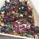 (10g)ガラスカレット メタリック カラーミックス 約3~10mm レジン 封入 ガラスの欠片 小粒 パーツ ハンドメイド