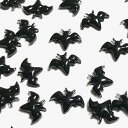 (8個セット)コウモリのデコパーツ 蝙蝠 バット ブラック 黒 アクリル ハロウィン レジン封入 ネイル パーツ ハンドメイド