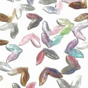 (4個セット)マーメイドテールのデコパーツ オーロラ グラデーション アクリル 人魚の尾 マリン パーツ 貼り付け ハンドメイド ネイル プラパーツ
