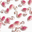 (4個セット)フラミンゴのデコパーツ プラパーツ 鳥 ピンク パーツ ハンドメイド ネイル 貼り付け
