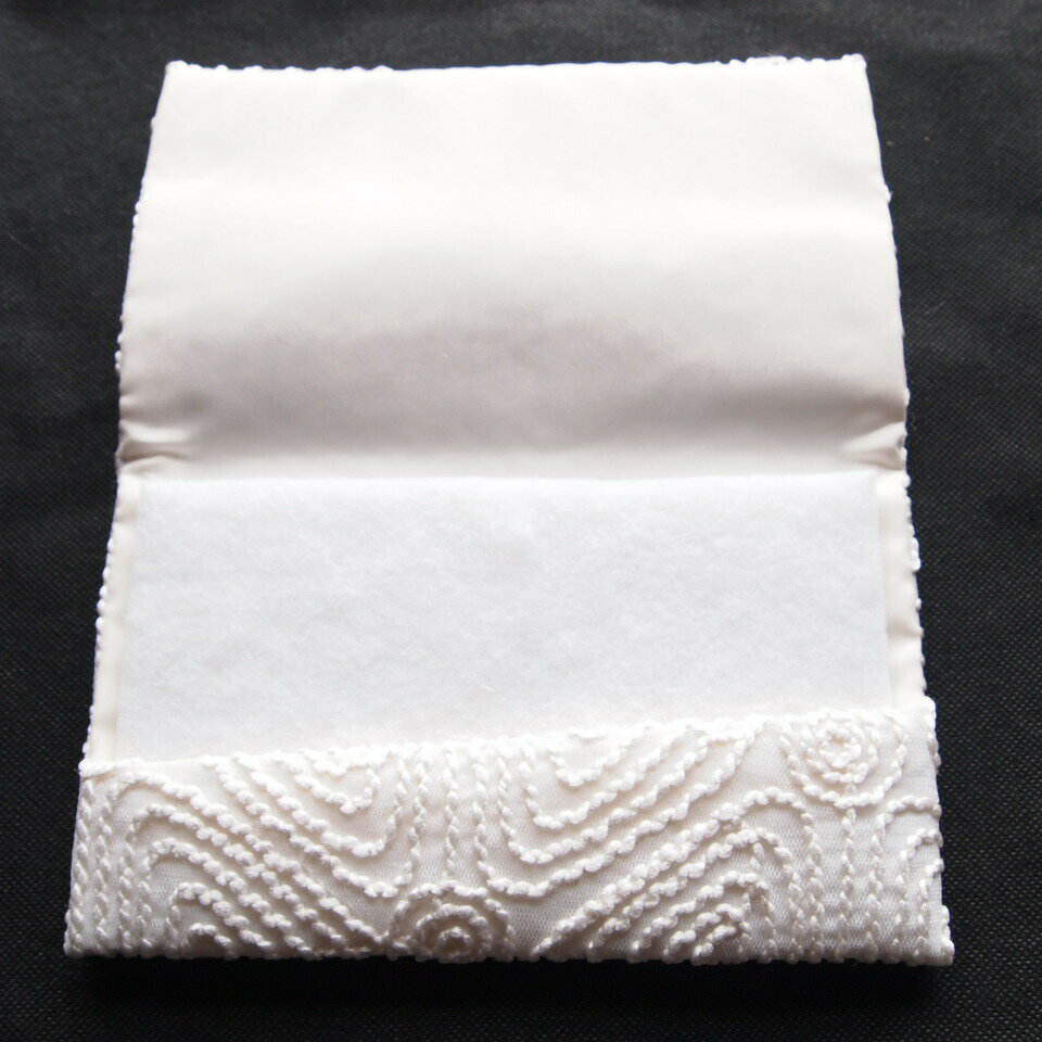 日本製 金封 ふくさ 慶弔両用 祝儀袋 袱紗 20×12cm レース白紐 送料無料