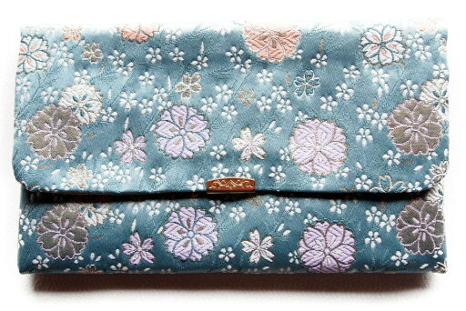 日本製 金封 ふくさ 数珠入れ 兼用袋 慶弔両用 祝儀袋 袱紗 21×12cm 金襴シリーズ 青 送料無料 日本製 金封 ふくさ 数珠入れ 兼用袋 慶弔両用 祝儀袋 袱紗 21×12cm 金襴シリーズ 青 送料無料