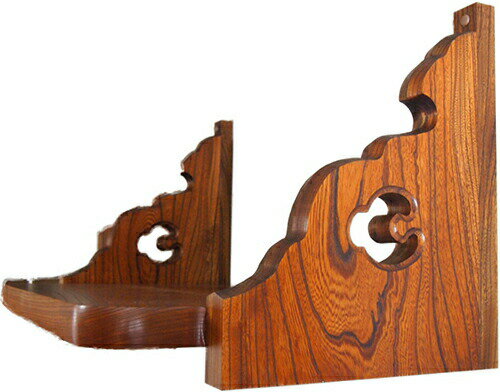 神棚 欅 ケヤキ 吊り棚板 うるし塗り 大サイズ用 (横幅110×奥行52cm）(3)