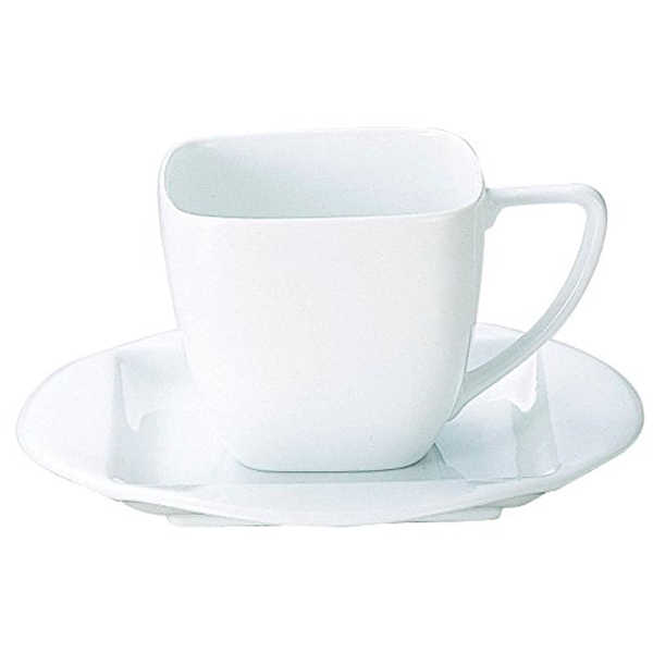 コーヒーカップソーサー デセンテコーヒーカップ 白 カップ＆ソーサー カップアンドソーサー コーヒーカップ 陶器 カフェ 食器 業務用 美濃焼