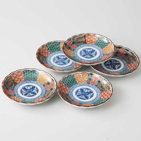 和食器 12cm 小皿 5枚セット 染錦祥瑞【箱入】美濃焼 お皿 プレート 取り皿 陶器 5個セット ギフト プレゼントのサムネイル