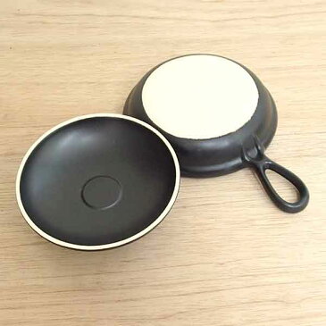 フライパン 小 陶器 フタ付フライパン ブラックセラム日本製 業務用 陶器 アヒージョ鍋 ハンバーグ ステーキ皿 おしゃれ 日本製 直火ok スキレット フライパン